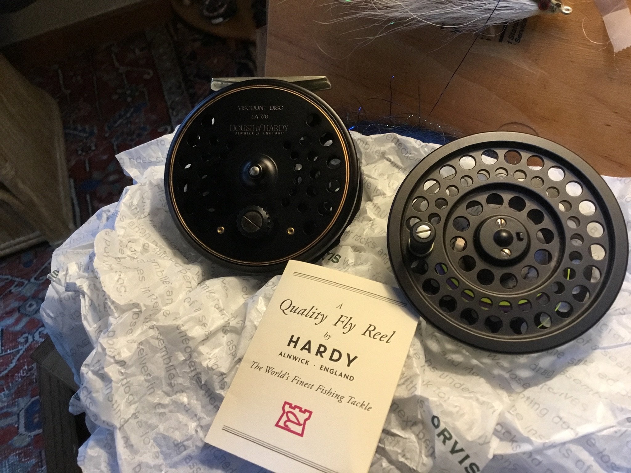 ~ House of Hardy ~ Viscount 7/8 L A. Reel.  & spare spool ..in fine condition..England