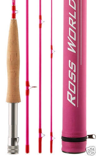 FS - Ross Journey fly rod, pink, 7'6 four weight 4 pc, NEW