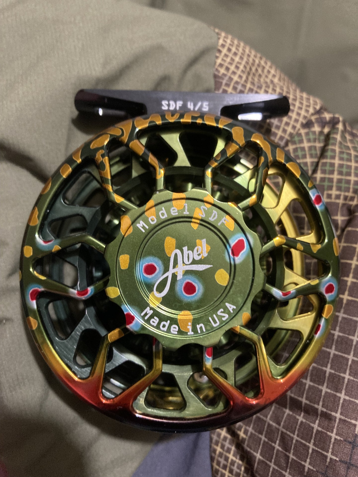 Abel Ported SDF 4/5 Fly Reel In Native Brook Trout