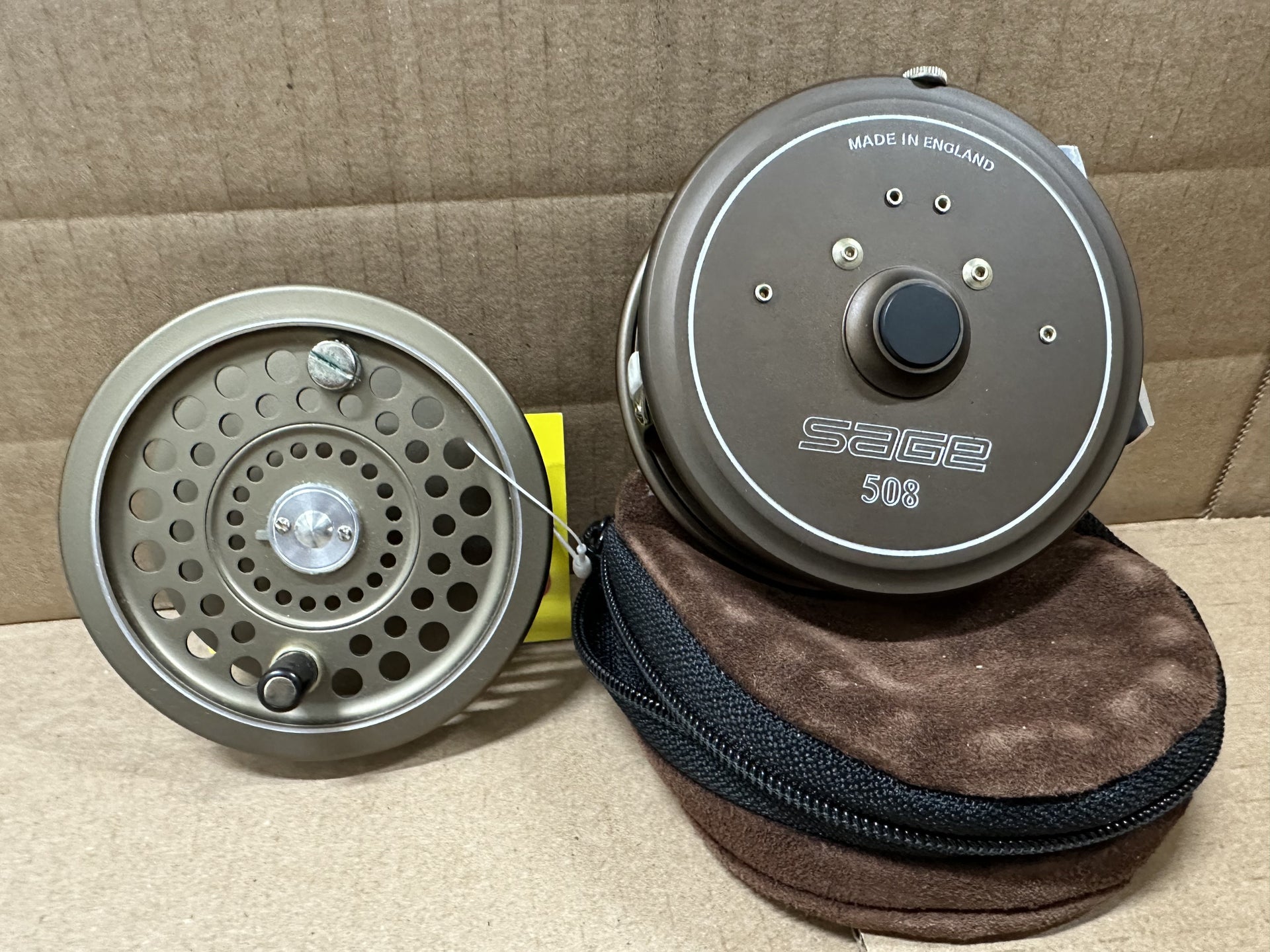 Sage 508 Fly Fishing Reel(Hardy)Made in England. W/ Case+extra Spool