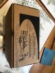 Brown Handwriting Wood Rectangle Font